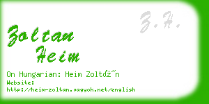 zoltan heim business card